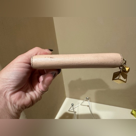 Fendi Blush Pink Saffiano Leather Compact Zip Wallet - Picture 9 of 13